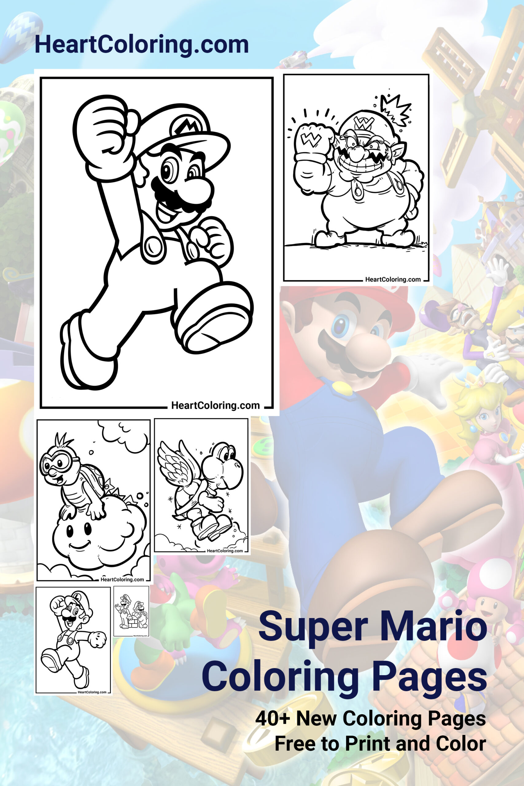 Free Printable Super Mario Pdf Coloring Pages 1  Super mario coloring  pages, Mario coloring pages, Super mario