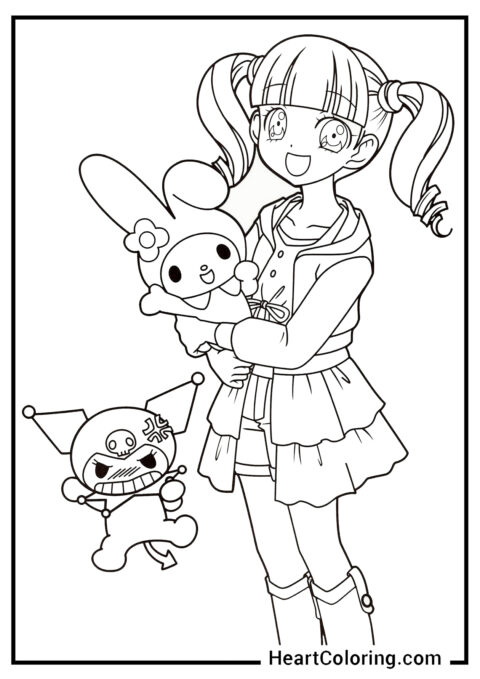 Uta Yumeno, My Melody und Kuromi - Kuromi Malvorlagen