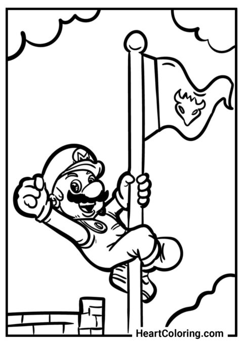 Vitória - Desenhos do Mario Bros para Colorir