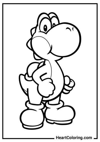 Yoshi - Dibujos de Mario Bros para Colorear