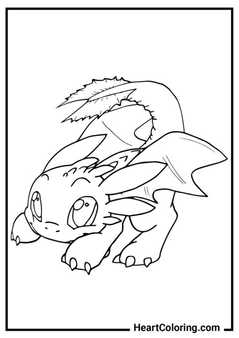 Baby Toothless - Dragon Coloring Pages