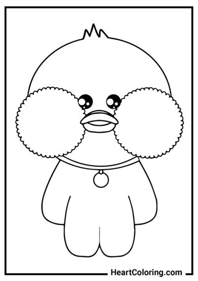 Cute little duck - Lalafanfan Coloring Pages