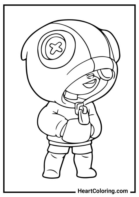 Léon - Coloriages Brawl Stars