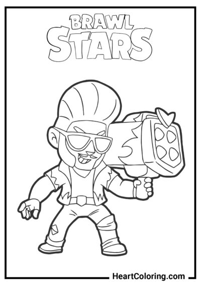 Brock - Coloriages Brawl Stars