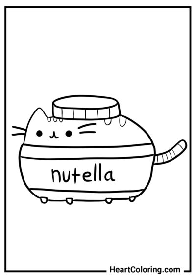 Pusheen as Peanut Butter - Pusheen The Cat Coloring Pages