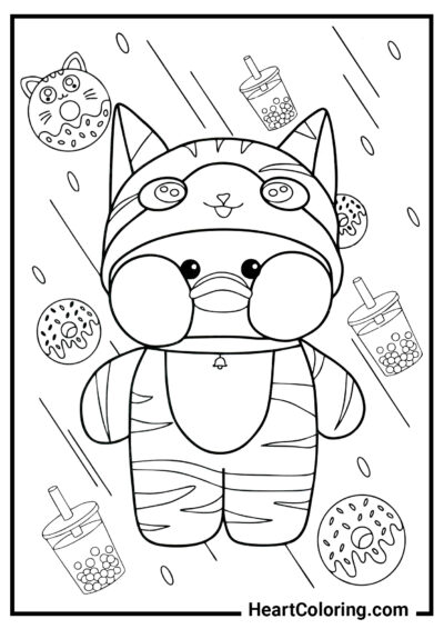 Lalafanfan déguisé en petit tigre - Coloriages Lalafanfan