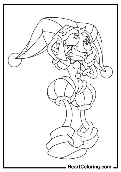 Scared Pomni - The Amazing Digital Circus Coloring Pages