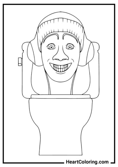 DJ Skibidi Toilet - Skibidi Toilet Coloring Pages