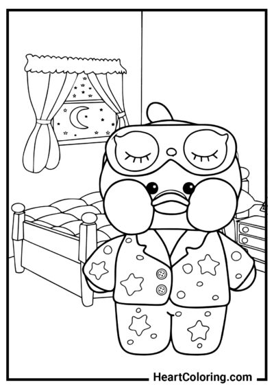 Duck’s bedroom - Lalafanfan Coloring Pages