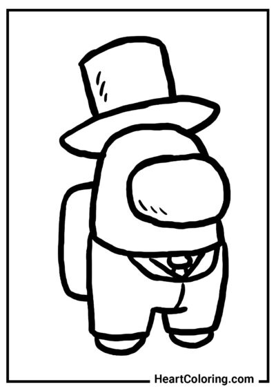 Gentleman - Among Us Coloring Pages
