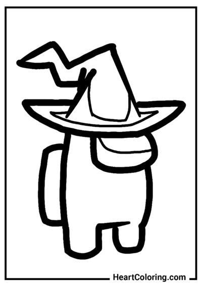 Wizard - Among Us Coloring Pages