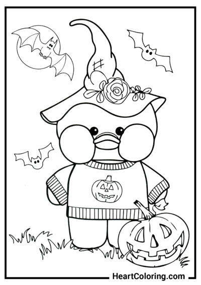 Funny witch - Lalafanfan Coloring Pages