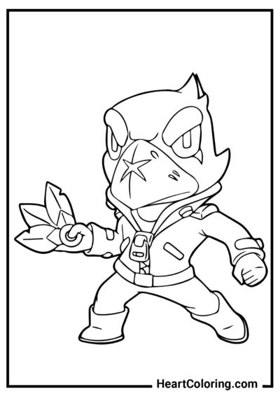 Corbeau avec Kunai - Coloriages Brawl Stars