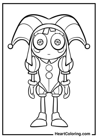 Cute Pomni - The Amazing Digital Circus Coloring Pages
