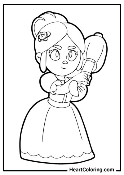 Epic Brawler Piper - Brawl Stars Coloring Pages