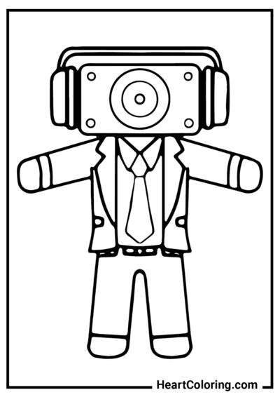 2 – Cute Speakerman - Speakerman Coloring Pages