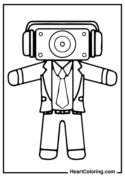 2 – Cute Speakerman - Speakerman Coloring Pages