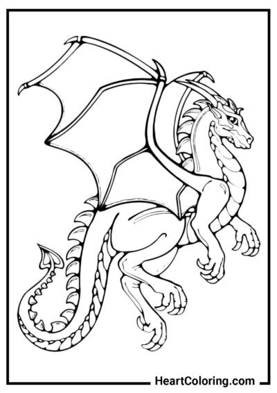 Majestic dragon - Dragon Coloring Pages