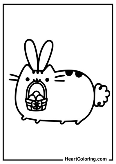Easter outfit - Pusheen The Cat Coloring Pages