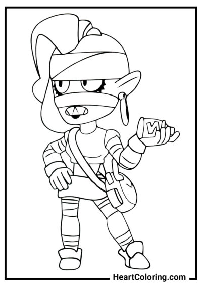 Emz - Brawl Stars Coloring Pages
