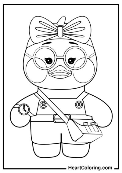Stylish suit for a duck - Lalafanfan Coloring Pages