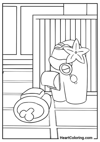 A Daring Crime - Among Us Coloring Pages