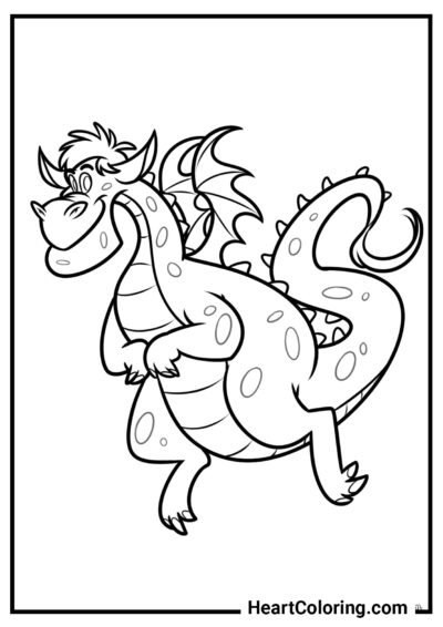 Elliot - Dibujos de dragones para colorear