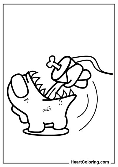 Hungry Traitor - Among Us Coloring Pages