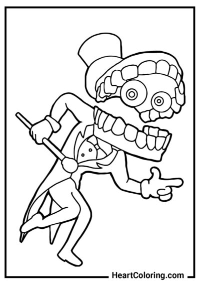 Dancing Caine - The Amazing Digital Circus Coloring Pages