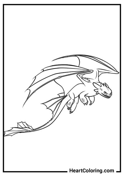 Furia Nocturna Malvada - Dibujos de dragones para colorear