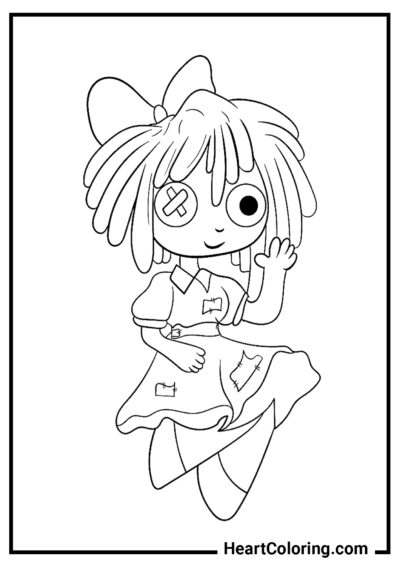 Friendly doll - The Amazing Digital Circus Coloring Pages