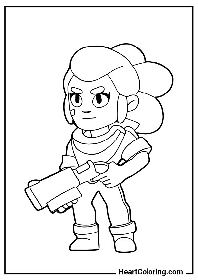 Раскраска Спокойная Шелли — скачать, распечатать и раскрасить