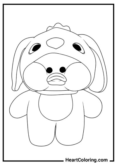 Lalafanfan in kigurumi Stitch - Lalafanfan Coloring Pages