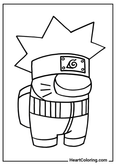 Naruto - Coloriage Among Us