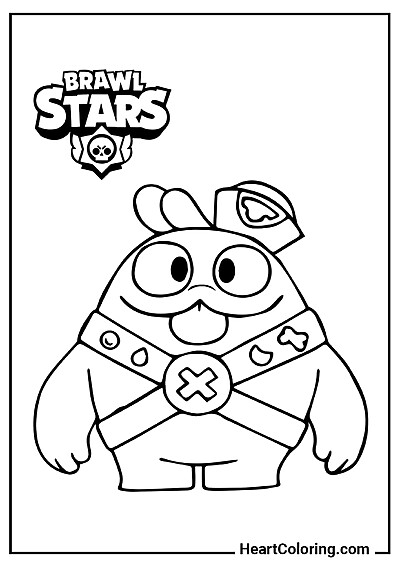 Цифровая раскраска Мифический боец Сквик — скачать и распечатать бесплатно