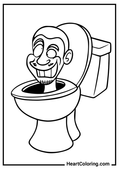 Crazy Skibidi Toilet - Skibidi Toilet Coloring Pages