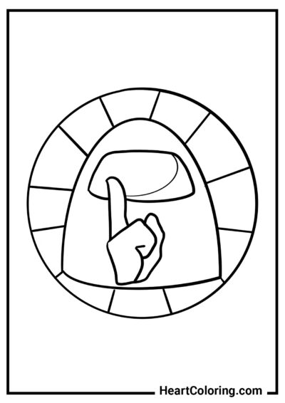 Keep quiet - Among Us Coloring Pages