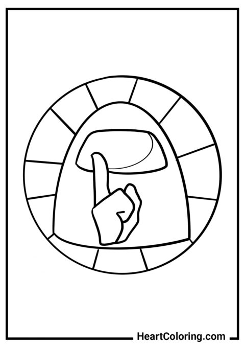 Keep quiet - Among Us Coloring Pages