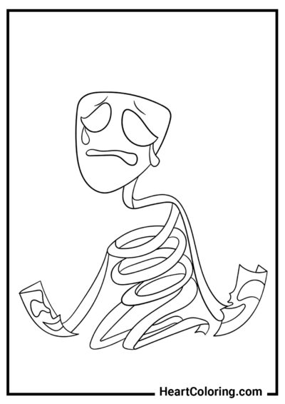 Tragedy of Gangle - The Amazing Digital Circus Coloring Pages