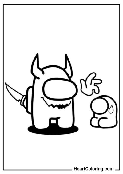 Cruel traitor - Among Us Coloring Pages