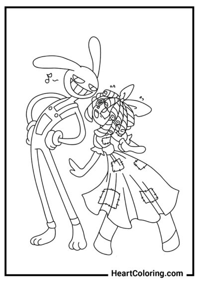 Dissatisfied Ragatha - The Amazing Digital Circus Coloring Pages