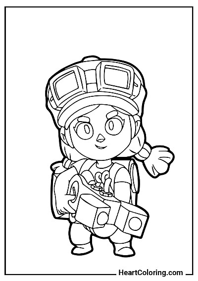 Храбрая Джесси — идеальная раскраска для дошкольников