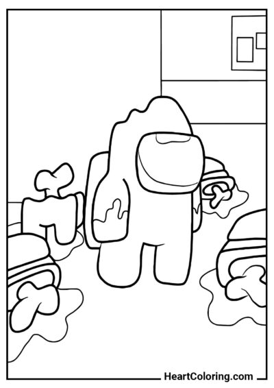 Mountain of corpses - Among Us Coloring Pages