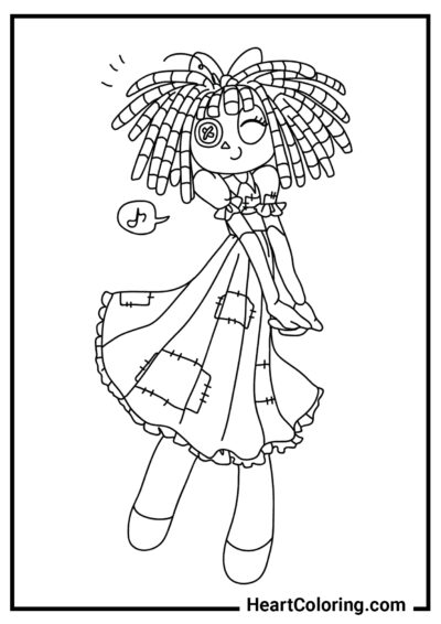 Shy Ragatha - The Amazing Digital Circus Coloring Pages