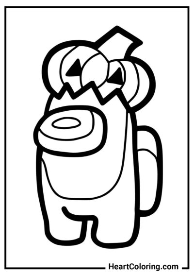 Character Among Us for Halloween - Among Us Coloring Pages