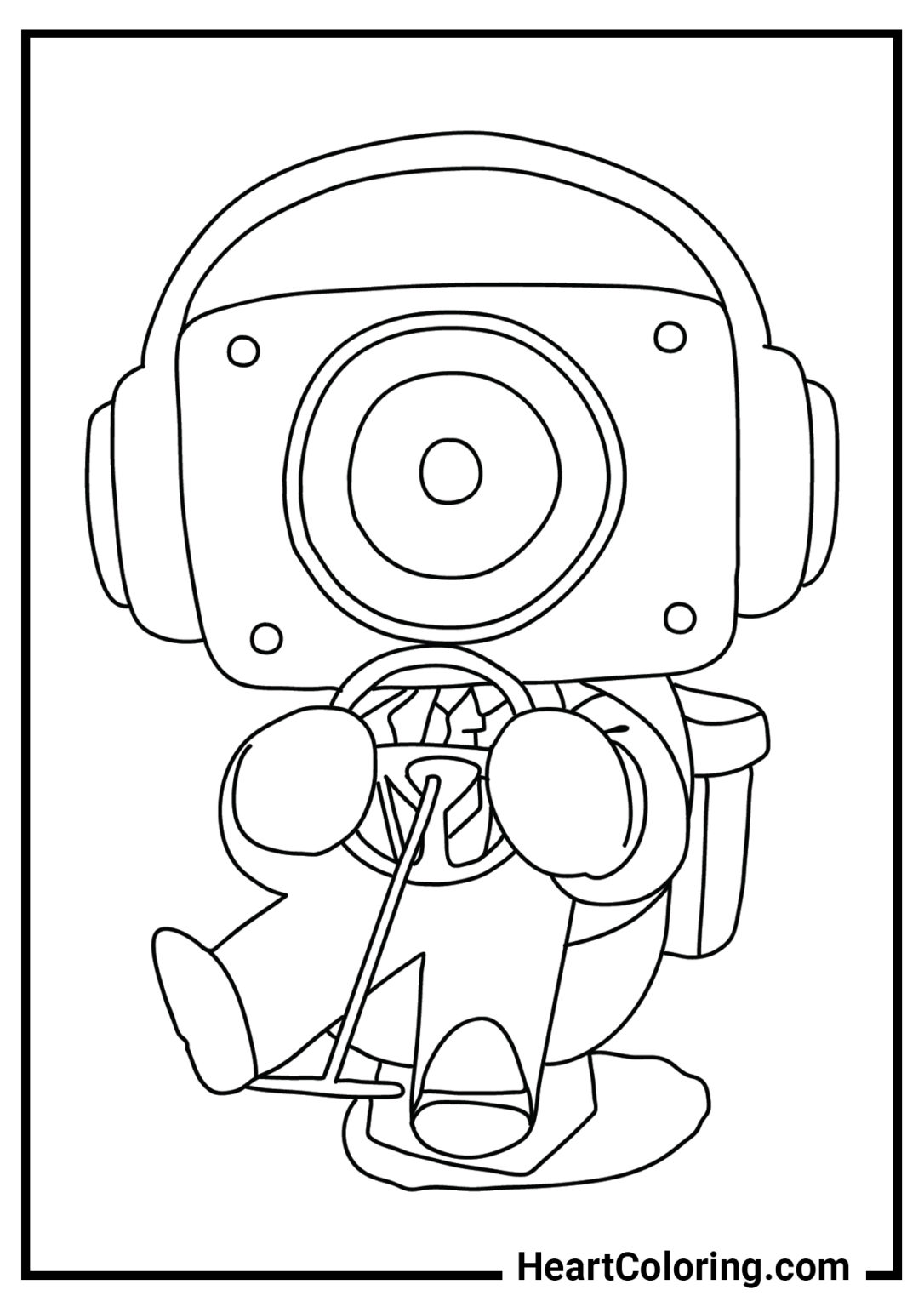 Coloring pages of Speakerman from Skibidi Toilet to print on A4