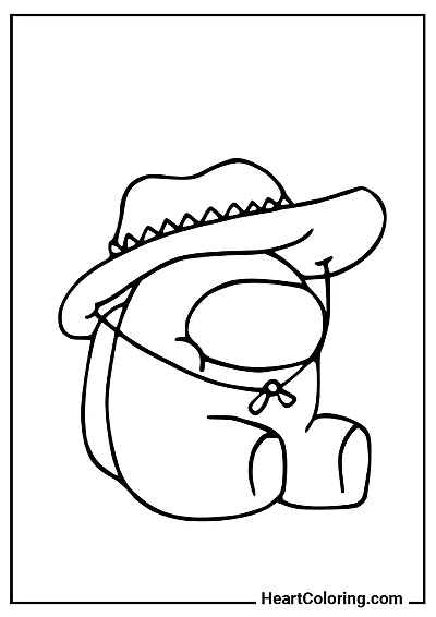 Desenho educativo: Tripulante com Chapéu Engraçado