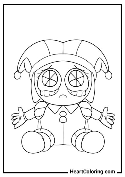Pomni wants a hug - The Amazing Digital Circus Coloring Pages