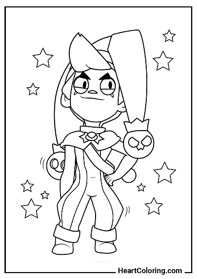 Цифровая раскраска Клоун Честер — скачать и распечатать бесплатно