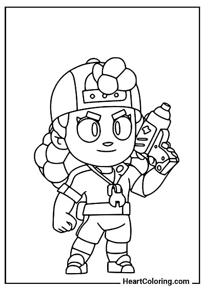 PDF для печати: раскраска Легендарная боец Мэг